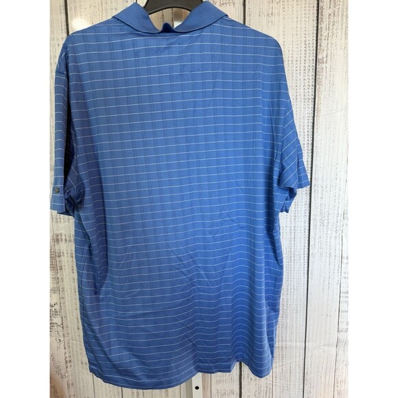 Nike Polo Shirt Mens XL Blue White Stripes Tiger Woods Collection Fit Dry Golf - Picture 4 of 4